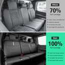 for Ford F150 Seat Covers 2015-2023 2024 2025 2026 (Only Rear Seat Covers), Leather Truck Seat Covers Custom Fit for F-150 XL XLT (Only SuperCrew/Crew Cab), Waterproof Car Accessories, Black