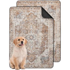 Washable Pee Pads for Dogs 2 Pack, Absorbent Reusable Puppy Pads Waterproof, Leakproof & Non-Slip Whelping Pad, Potty Training Pads for Dogs Playpen Mat 24x36