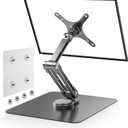 VESA Mount Monitor Stand - Portable Monitor Vesa Stand 17.3" 17" for Small Monitors Large Base Stable Mount for Office Use Support VESA 75x75 100x100mm WS-03E