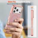 SUPFINE Magnetic for iPhone 17 Pro Max Case (Compatible with MagSafe)(Military Grade Drop Protection) Translucent Matte Shockproof with Anti-Fingerprint Phone Cover,Pink