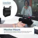 Cyber Acoustics USB & Bluetooth Speaker Bar (CA-2890PRO) USB Powered with Speakerphone for PC and Bluetooth for Connection to Smartphones, Clamps to Monitors up to 2 Inches Thick, 20 Watts