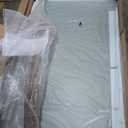 Frosted Tub Double Sliding Shower Door 55-60" W x 58" H, Brushed Nickel, Bathtub Door, Framed, 1/4" (6mm) Tempered Glass