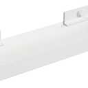 Danpoo 16-Inch Wall Shelf, Clear Tempered Glass with Matte White Aluminum Frame  Sleek Floating Bathroom Organizer