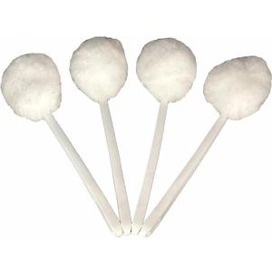 4-Pack Toilet Brush, Soft Polyester Fiber Brush Head Long Handle Cleaning Brush for Bathroom Toilets