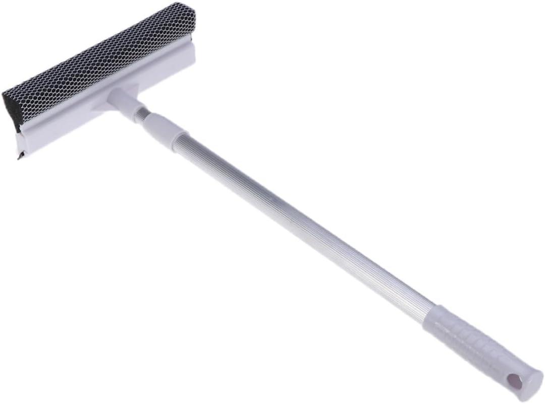 Extendable Telescopic Window Cleaner Glass Wipes Squeegee Outdoor Cleaning Tool