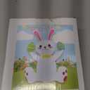 Easter Inflatables Outdoor Decorations 4ft Cute Inflatable Bunny Hold Eggs Blow Up Yard with LED Lighted Colorful Happy Rabbit Blow Ups for Outside Holiday Party Garden Lawn Indoor Home Decor
