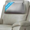 AHUAWA Recliner Headrest Pillow, Adjustable Comfort Neck & Head Support Pillow, Soft Velvet NonSlip Headrest for Pain Relief & Relaxation, Ideal for Recliner, Couch, Chair, Sofa Light Gray