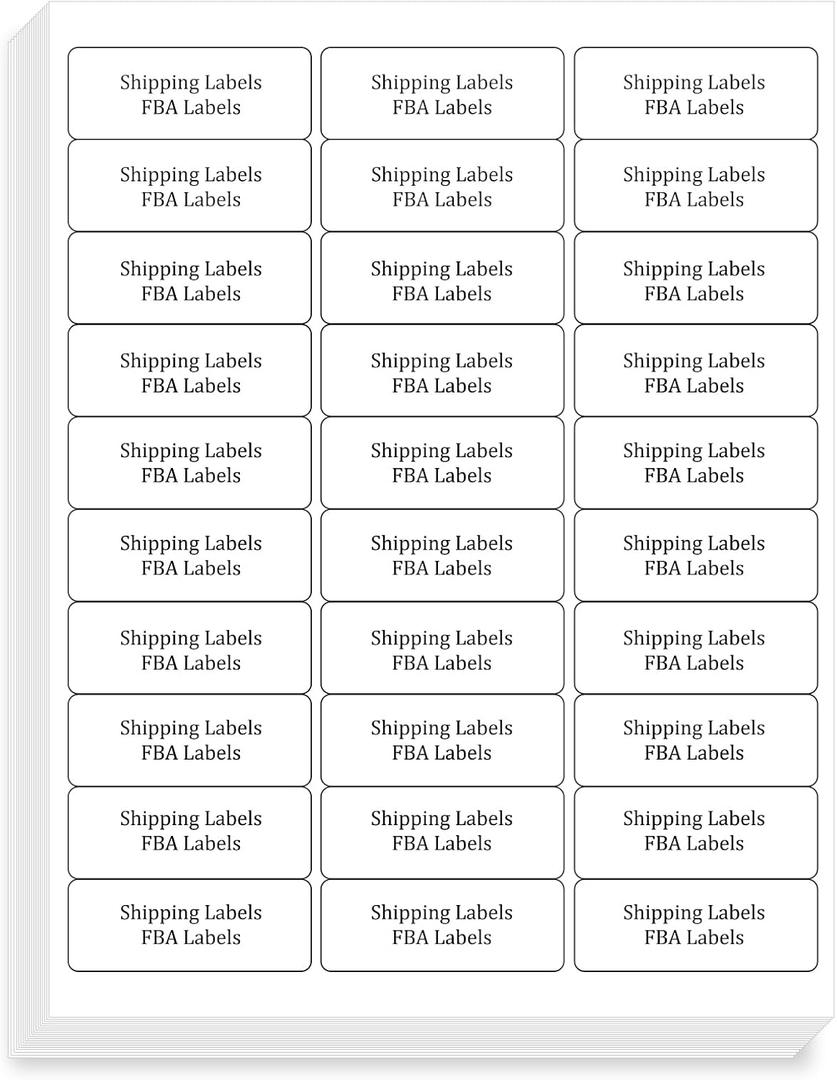 FungLam 1" x 2-5/8" Shipping Address Labels 900 Label Stickers Paper for Laser/Inkjet Printer 30 per Page Printable Mailing Labels (30 Sheets, 900 Labels)