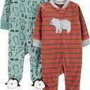 Simple Joys by Carter's Baby Boys' 2-Pack Fleece Footed Sleep and Play (3-6 Months)
