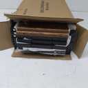 6 Tier Bamboo Wine Rack with Table Top, Freestanding 48-Bottle Wine Storage Shelf, Wine Display for Kitchen, Bar, Dining Room, Living Room, Ivory White and Black