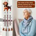 Gifts for Mom, Wind Chimes for Outside Perfect for Outdoor Gardens Patios Home Decor, Features Melodious Tones Create a Zen Atmosphere, Retirement Gifts for Women Men(Colorful Dachshund)