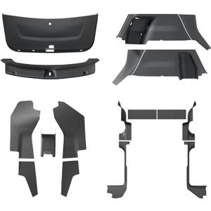 LUCKEASY 17PCS Interior Suits for Tesla Model Y Juniper 2025+ Front & Rear Door Threshold Protector | Center Console Anti-Kick Pad | Tailgate Mat & Bumper Guard | Rear Trunk Side Protective Cover