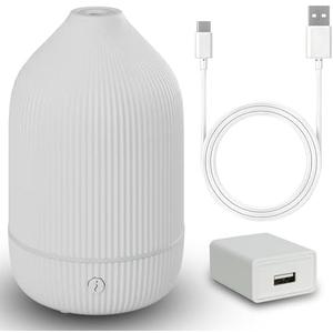 SOICARE Small Essential Oil Diffuser, 100ML Mini Aromatherapy With USB Cable & Adapter, 7 Color Changing USB Powered Aroma Scent for Home/Room/Office/Travel/Gift
