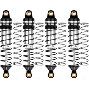 HobbyPark All Metal Aluminum 59mm RC Shocks Long Travel Shock Absorber for TRX4M TRX4MT 1/18 RC Crawler Upgrades Threaded Body Oil Damper Assembled, Replacement of 9764 (Black&silver)