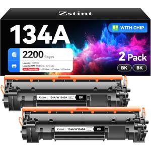 134A W1340A Black Toner Cartridge Set 2-Pack High Yield with Chip Replacement for HP 134A W1340A 134X W1340X Toner Cartridge Compatible with HP Laserjet M209dw MFP M234dw M234sdw M234sdn Printer Ink