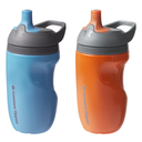 Tommee Tippee Insulated 9oz Sporty Spout Toddler Water Bottle, No Spill Sippy Cups for Toddlers 13, TwoPiece Valve Helps Stop Spills, Orange and Blue, BPA Free, Pack of 2