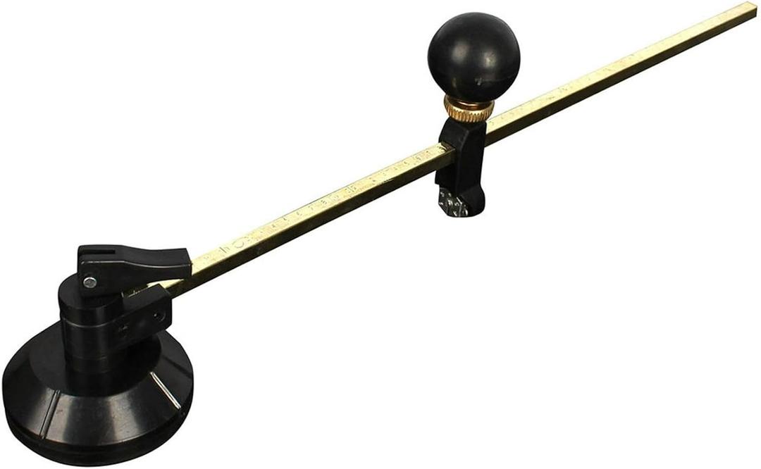 Circular Glass Cutter, Suction Cup Window Glass Cutter with Scale, Ajustable Compasses Type Circle Cutting Tool for Glass, Ceramic Tile Cutting, 60cm (24") Max.Round Diameter (9.4 inches)