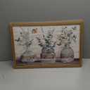 Farmhouse Bathroom Decor Wall Art, Framed Green Botanical Rustic Cotton Pictures Canvas Wall Decor Painting, Country Relax Soak Unwind Sign Artwork Posters Prints for Bathroom 16x24In Dark Wood Frame