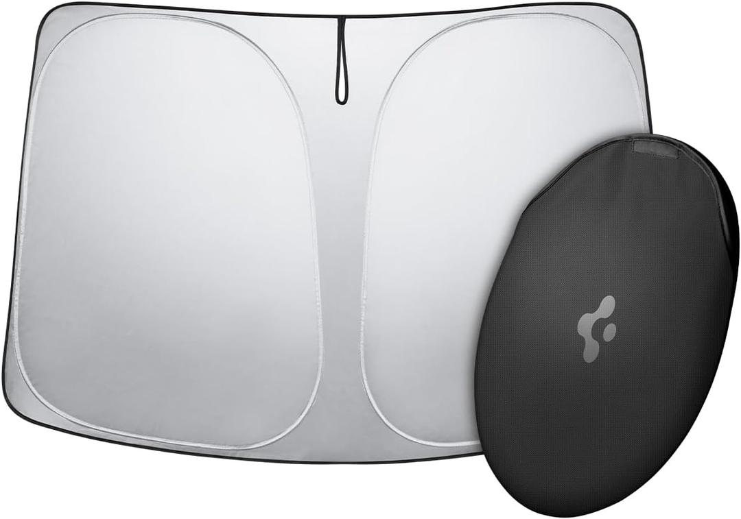 Spigen Triple-Coated CryoShade Front Windshield Sunshade (Reinforced Velcro Strap) Designed for All Tesla Model 3 and Y 2024/2023 / 2022