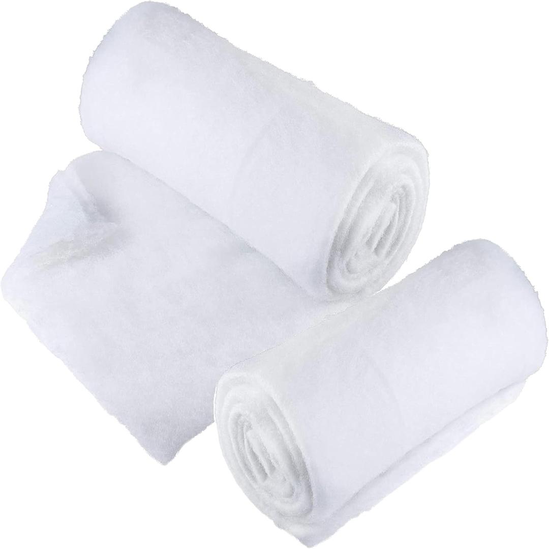 PREXTEX 2 Pack Fake Snow Blanket Rolls - 94.5" x 31.5" Artificial Snow Blanket for Christmas Village Houses - Soft White Christmas Backdrops for Photography, Winter Wonderland Decorations, Tree Skirts