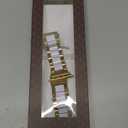 Wearlizer Compatible with Apple Watch Band 38/40/41/42mm Fashion Wristbands Womens, Stainless Steel + Resin Metal Replacement for iWatch Series 11 10 9 8 7 6 5 4 3 SE/Ultra 3 2 1-Gold+White