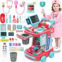 Doctor Kit for Toddlers - Pretend Doctor Play Set for Kids - Role Play Medical Toys with Costume and Stethoscope - Dress Up Doctor Kit for 3 4 5 6 7 8 9 Year Old Boys Girls Christmas Birthday Gift
