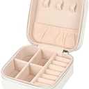 MFXIP Travel Jewelry Case Small Jewelry Box Jewelry Organizer Storage Case Portable PU Leather Mini Jewelry Travel Case for Girls Womens Earring, Necklace, Rings,Bracelets 2 Pack