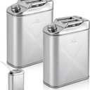Blulu 2 Pcs 5 Gallon Stainless Cooking Oil Storage Can Commercial 304 Food Safety Fryer Oil Storage Container Distributor with Guide Pipe and Lid for Kitchens Restaurants Food Trucks