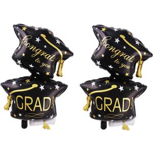 5 x Graduation Cap Balloons - Congrats Grad Cap Balloons, Graduation Party Decorations Supplies (2Pcs), 32 x 20 inches