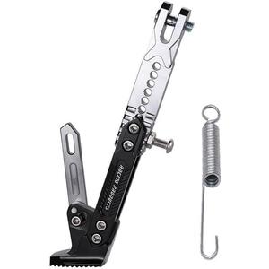 Side Stand Kickstand Motorcycle Kickstand Kick Bracket Foot Side Stand Supportor Parking Crutch Holder Pit Bike Moto Motorbike Accessories Universal (Silvery)