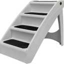 PetSafe CozyUp Folding Dog Stairs, 20 in Tall, Gray
Portable & Foldable 4-Step Stairs, Non-Skid Feet, Side Rails, Dog Steps for Bed, for Dogs up to 200 Lb
