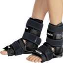 REVIX Ice Packs for Ankle Injuries Reusable, Ankle Ice Wrap with Cold Compression for Feet Pain Relief, Plantar Fasciitis and Achilles Tendonitis, Soft Plush Lining, 2 Packs, Black