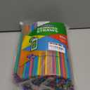 GUSTO [200 Pack] 10.02" High Long Flexible Straws, Disposable Plastic Drinking Straws - Assorted Colors (Formerly Comfy Package)