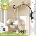 AJART Bird Feeder Hangers Outdoor: 16-Inch Swivel Hanging Plant Bracket for Wall Mount - Swivel Plant Hook for Flower Basket
