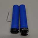 Bike Handlebar Grips, Single Lock on Bicycle Handle Bar, for BMX, Mountain, MTB, Beach Cruiser, Scooter, Folding Bike, Soft Non-Slip-Rubber Hand Grip Comfortable Ergonomic (Blue)