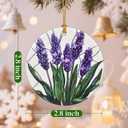 2 x Flower Hanging Ornament, Christmas Ornaments, Xmas Decorations for Tree, Ornaments for Christmas Tree, Holiday Ornament, Flower Themed Gifts, Holiday Party Gifts, Xmas Gift Ideas - Lavender