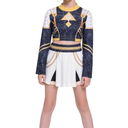Demon Hunters Costume Coat Shirts Shorts Set For Girls Dance Outfit Sets For Movies Anime And Games 2-16 Years 140