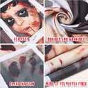 3 x Halloween Window Curtains, 31.5 * 47.2" Scary Halloween Window Decorations, Boy Ghost Decor for Indoor Outdoor Party Wall Door, with Hanging Accessories