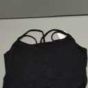 BRXL Womens Twist Back Sports Bra Longline Buttery Soft Low Impact Yoga Bra Removable Pads Scoop Neck Crop Top (Medium, Black)