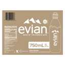 evian Natural Spring Water, 750 ml (25.36 fluid ounce) Water Bottle with Sports Cap, 12 Pack (EXP 02/04/26)