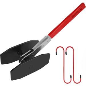 Brake Caliper Compression Tool Kit: Professional Caliper Piston Compressor with 360 Ratchet & Brake Caliper Tool, 2 Hooks/Plates for Universal Car Disc Brake Pad Spreader(Red)