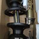 BESTTEN Keyed Entry Door Knob, Entrance Door Lock, Standard Ball, All Metal, Matte Black