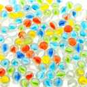 1000 PCS Marbles Bulk, 0.63 Inch Cat Eye Marbles with 6 Colors for DIY Home Decoration Gift Chinese Checkers Game Retro Game