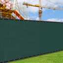 iCover 4x50ft Privacy Screen Fence, Outdoor Fencing Panels, Garden Windscreen Mesh Shade Sail Net Barrier, Include Reinforced Bindings and Brass Grommets Cable Zip Ties, Green