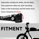 Kickstand for Ebike,CNC Aluminum Adjuster Side Kick Stand for 24-29 Inch Electric Mountain Bike Bicycle with 40mm Mount Hole - Black