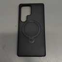 TORRAS 360 Spin Magnetic Stand for Samsung Galaxy S25 Ultra Case, Fit for Magsafe, Military Grade Slim Protective S25 Ultra Case with Kickstand & Ring Holder, Ostand Spin, Translucent Frosted Black