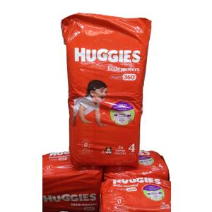 Huggies Size 4 Baby Diapers, Little Movers HuggFit 360 Baby Diapers with 360 Waistband, Size 4 (22-37 lbs), 144 Count (4 Packs of 36), Packaging May Vary