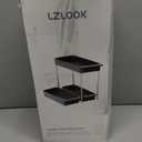 2-Tier Under Sink Organizer with Smooth Rolling Wheels, Pull-Out Bottom Storage Drawer with Easy-Lift Handle, Metal & Plastic Sliding Cabinet Organizer for Kitchen & Bathroom, White, 2 Pack