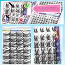 2 x Natural Lash Clusters Kit Wispy Volume Lightweight Cluster Eyelash Extensions DIY Individual Fairy C-Curl Fake Eyelashes 308Pcs 8-16MM Mixed with Bond Seal Tweezers