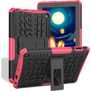 for Flre 7 Tablet Case 12th Generation 2022 Release with Kickstand for Kids, Dual Layer Heavy Duty Shockproof Case